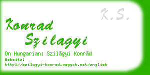 konrad szilagyi business card
